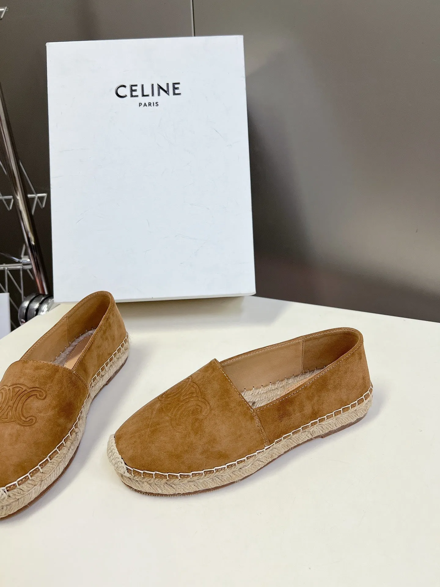 285938 Espadrillas CELINE Suede Celine Loafers Brown Wi-Fi-enabled Professional