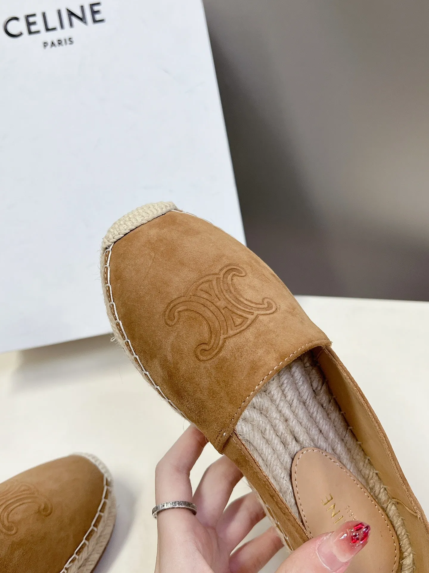 285938 Espadrillas CELINE Suede Celine Loafers Brown Wi-Fi-enabled Professional