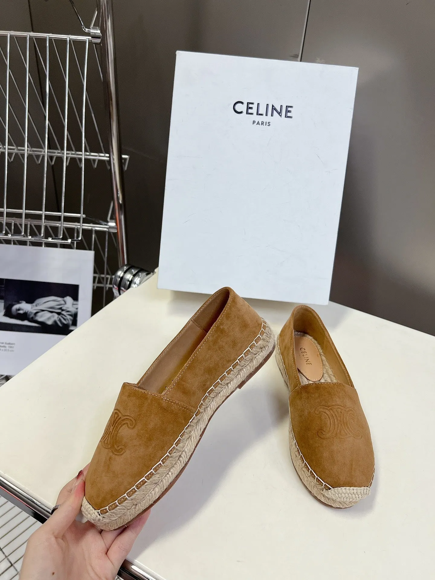 285938 Espadrillas CELINE Suede Celine Loafers Brown Wi-Fi-enabled Professional