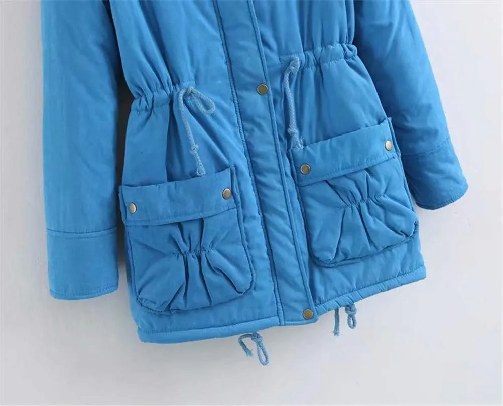 ACE SHOCK Women's Plus Size Winter Coats Faux Fur Lined Quilted Jackets Fashion Winter Parka