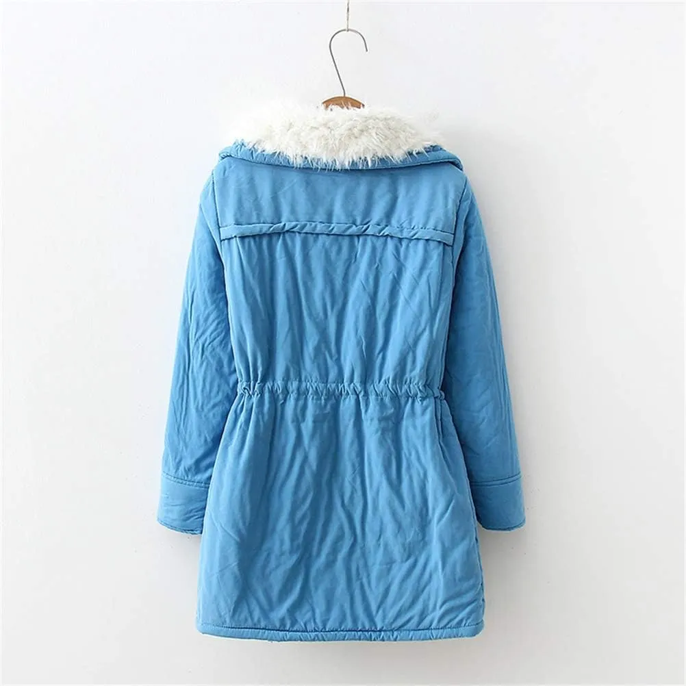ACE SHOCK Women's Plus Size Winter Coats Faux Fur Lined Quilted Jackets Fashion Winter Parka