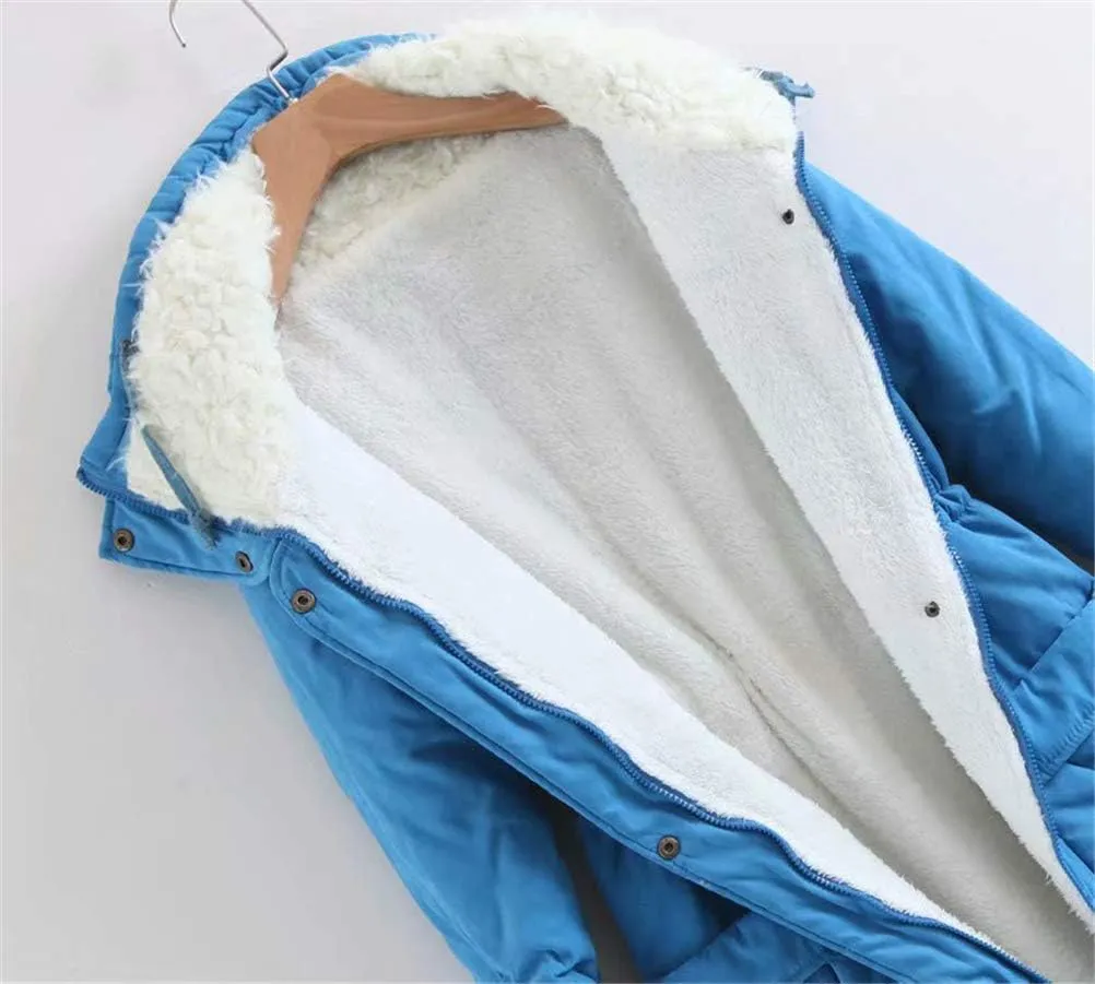 ACE SHOCK Women's Plus Size Winter Coats Faux Fur Lined Quilted Jackets Fashion Winter Parka