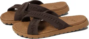Acorn A22124WALW10 Addison Evrywr Suede X Slide   Bloom Walnut 10 Women