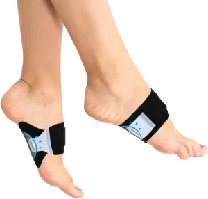 Adjustable Plantar Fasciitis Relief Copper Arch Support Sleeve/Band with Gel Pads, Only High Arch Support Inserts Foot Pain Relief for Women/Men (1 Pair,Black