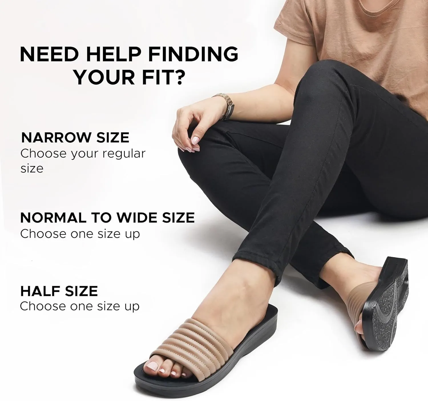 AEROTHOTIC Womens Slides Slip On Recovery Footwear Plantar Fasciitis Slides for Women with Arch Support Yoga Mat Indoor Outdoor Walking Ladies Soft Padded Dressy Non Slip Foodbed Beach Sandals Women