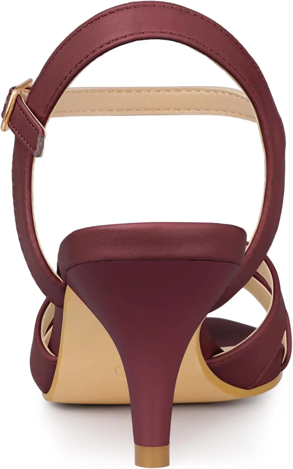 Allegra K Women's Cross Straps Kitten Heel Sandals