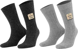Alpaca Wool Socks, Winter Comfort and Warm for Men & Women Alpaca-Merino blend Boot Socks Thermal Cushioned - 2 Pairs