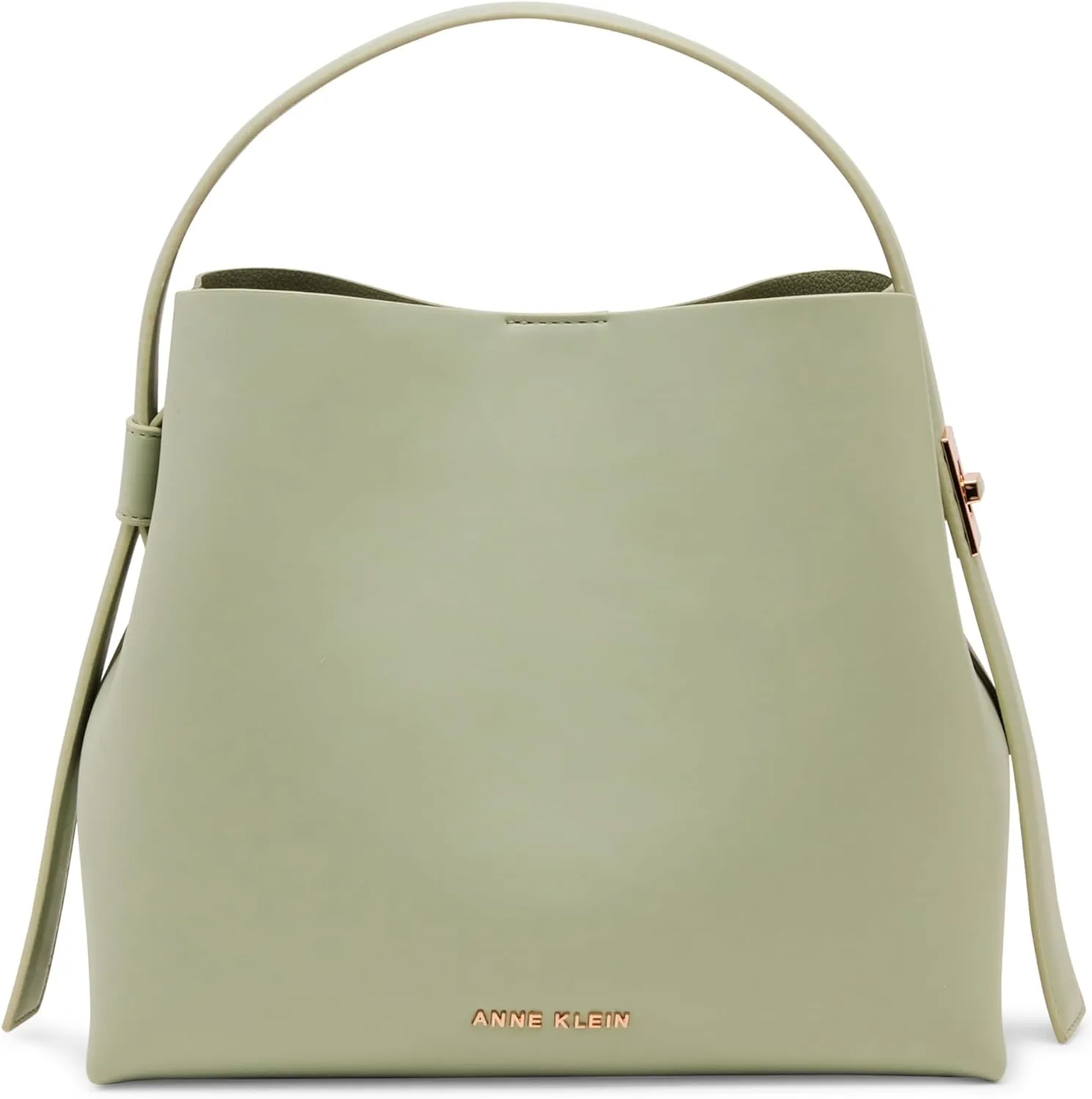 Anne Klein Small Bucket Hobo with Enamel Turn Lock