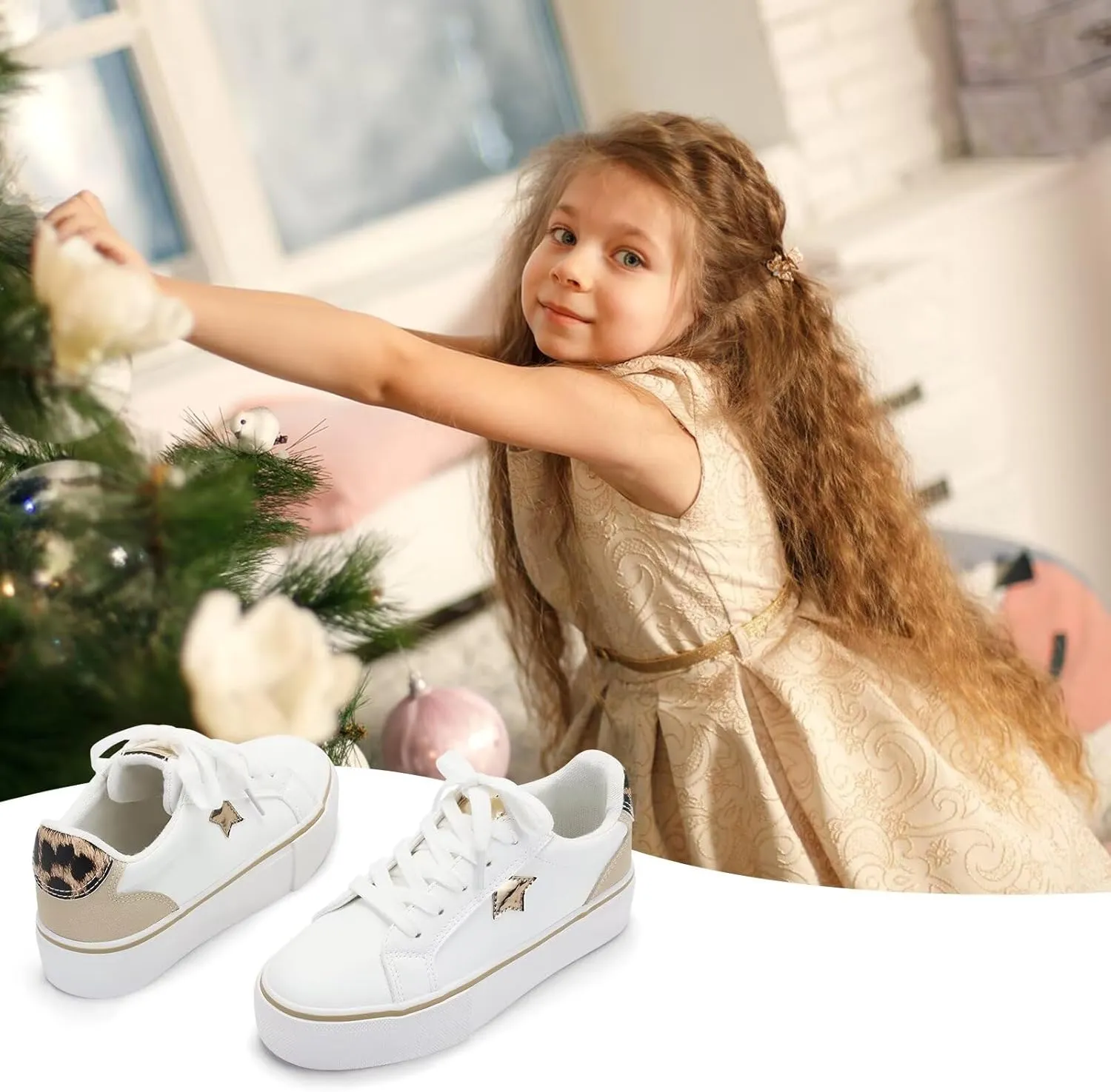 ANTLULU Girls’ Platform Canvas Shoes Low Top and High Top Canvas Sneakers Lace-up Fashion Casual Shoes for Girls