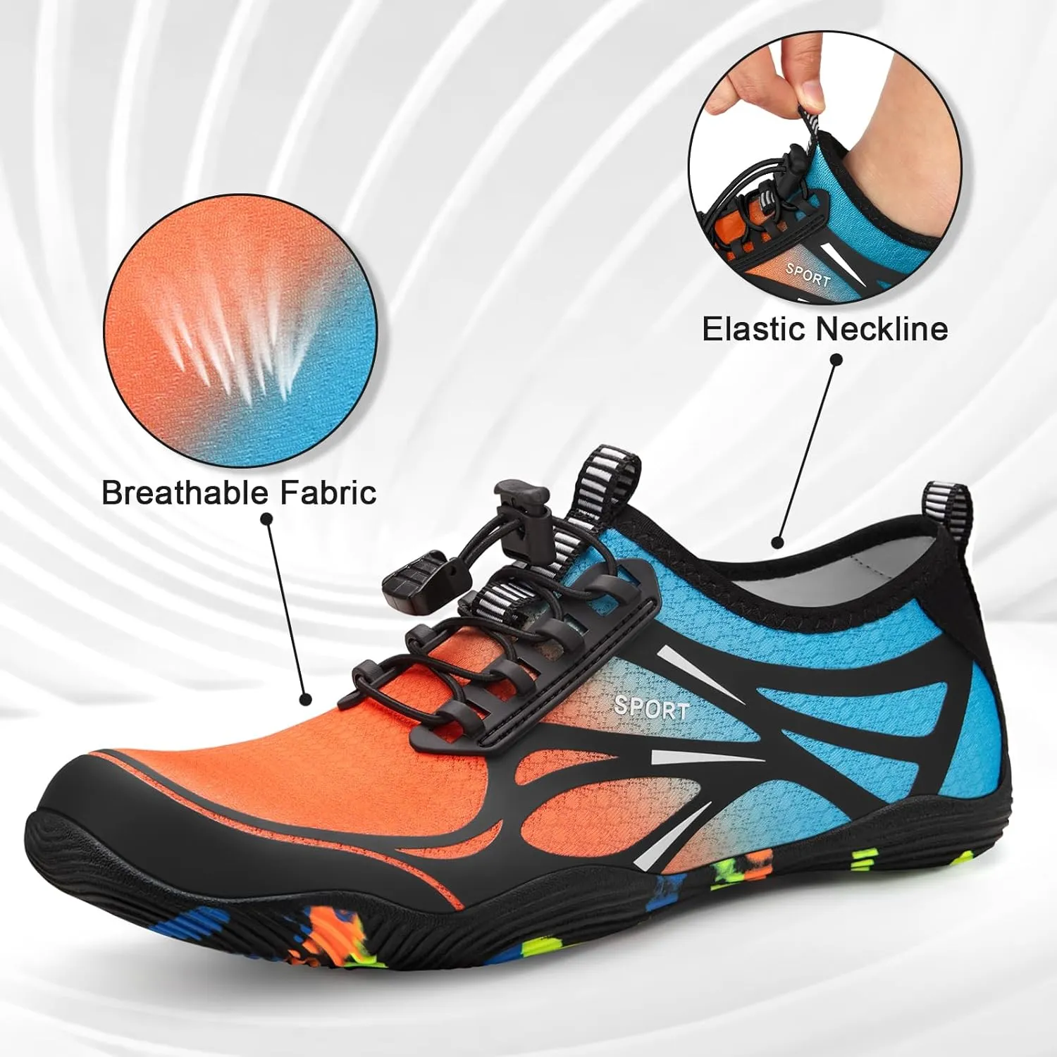 ATHMILE Water Shoes for Men Women River Shoes Adult Swim Beach Lake Pool Aqua Socks Barefoot Quick Dry for Hiking Surfing Kayaking Cruise Ship Essentials Cruise Ship Essentials