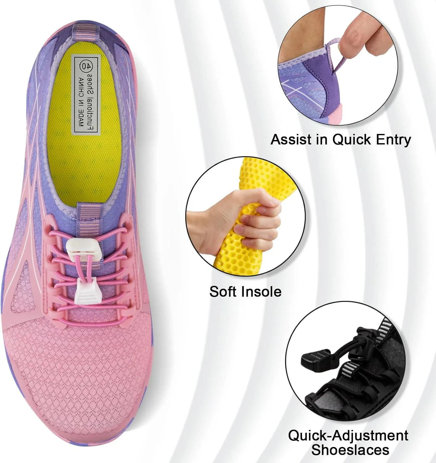 ATHMILE Water Shoes for Men Women River Shoes Adult Swim Beach Lake Pool Aqua Socks Barefoot Quick Dry for Hiking Surfing Kayaking Cruise Ship Essentials Cruise Ship Essentials