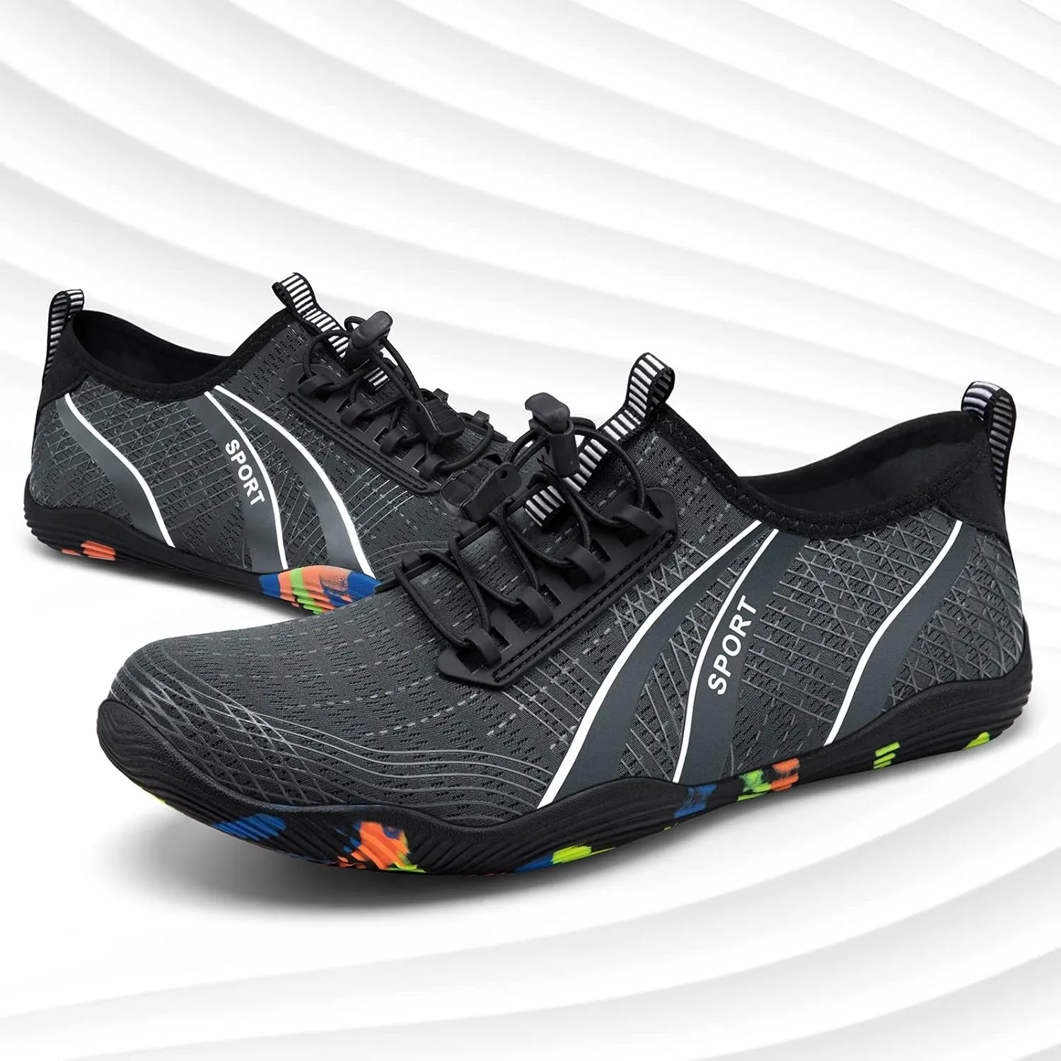 ATHMILE Water Shoes for Men Women River Shoes Adult Swim Beach Lake Pool Aqua Socks Barefoot Quick Dry for Hiking Surfing Kayaking Cruise Ship Essentials Cruise Ship Essentials