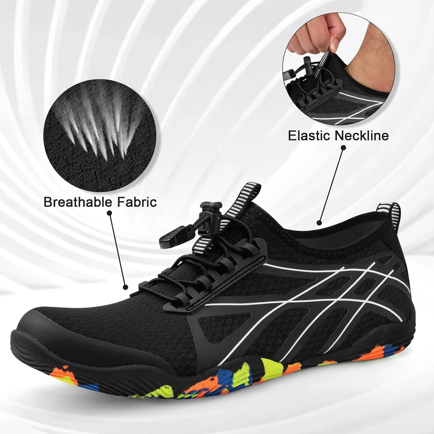 ATHMILE Water Shoes for Men Women River Shoes Adult Swim Beach Lake Pool Aqua Socks Barefoot Quick Dry for Hiking Surfing Kayaking Cruise Ship Essentials Cruise Ship Essentials
