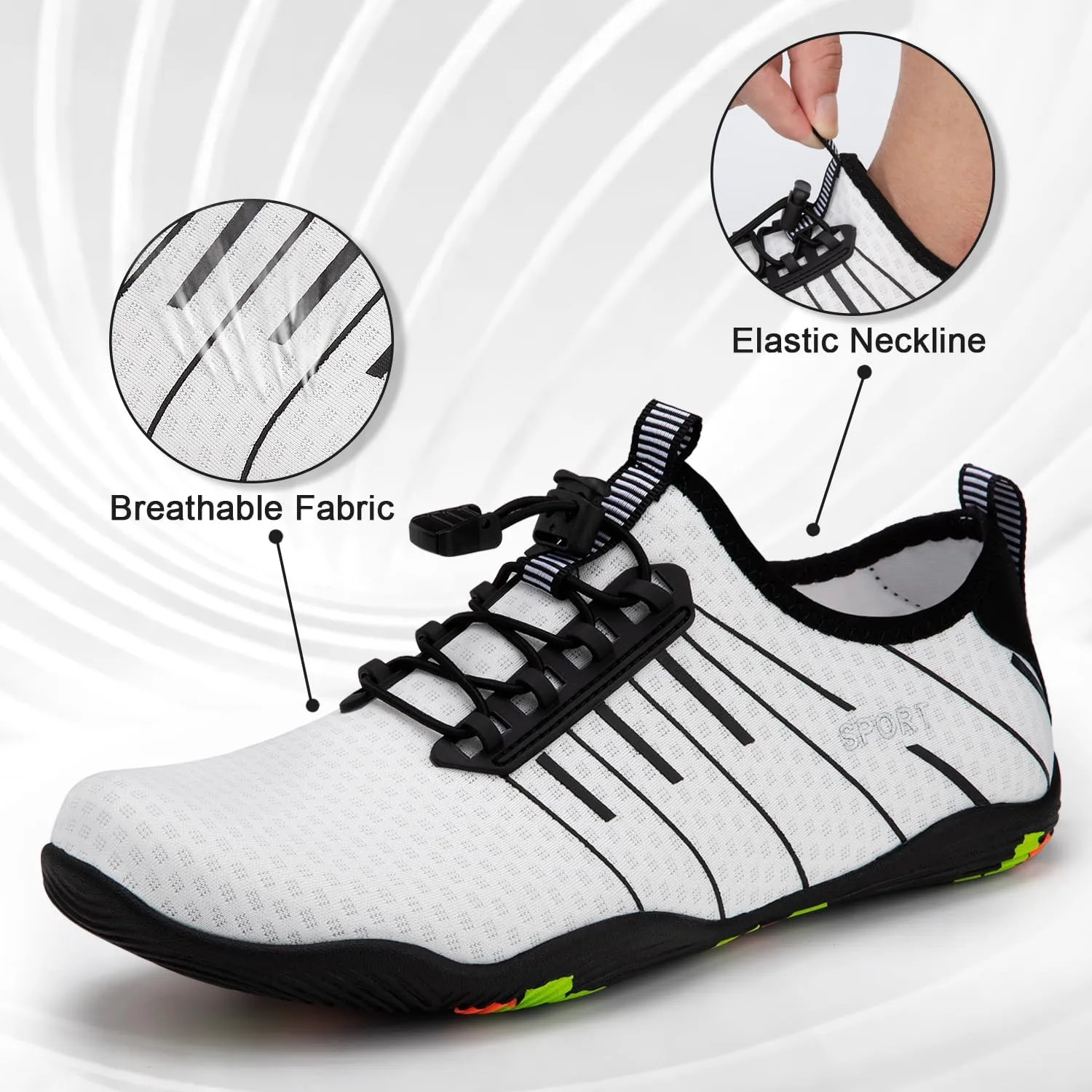 ATHMILE Water Shoes for Men Women River Shoes Adult Swim Beach Lake Pool Aqua Socks Barefoot Quick Dry for Hiking Surfing Kayaking Cruise Ship Essentials
