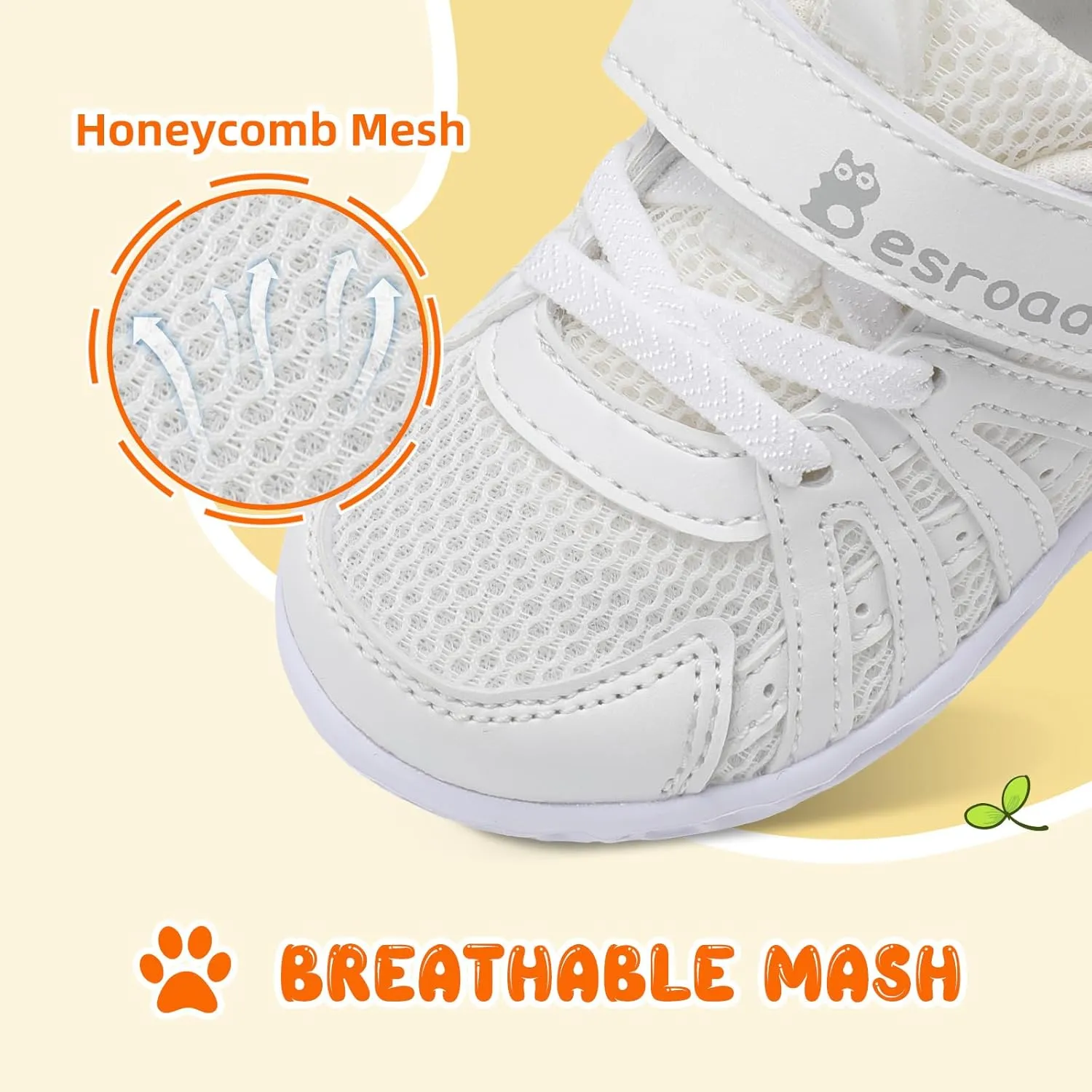 Besroad Toddler Shoes Boys Girls Barefoot Sneakers Kids Breathable Walking Shoes Lightweight Strap Non-Slip Sole Tennis Shoes