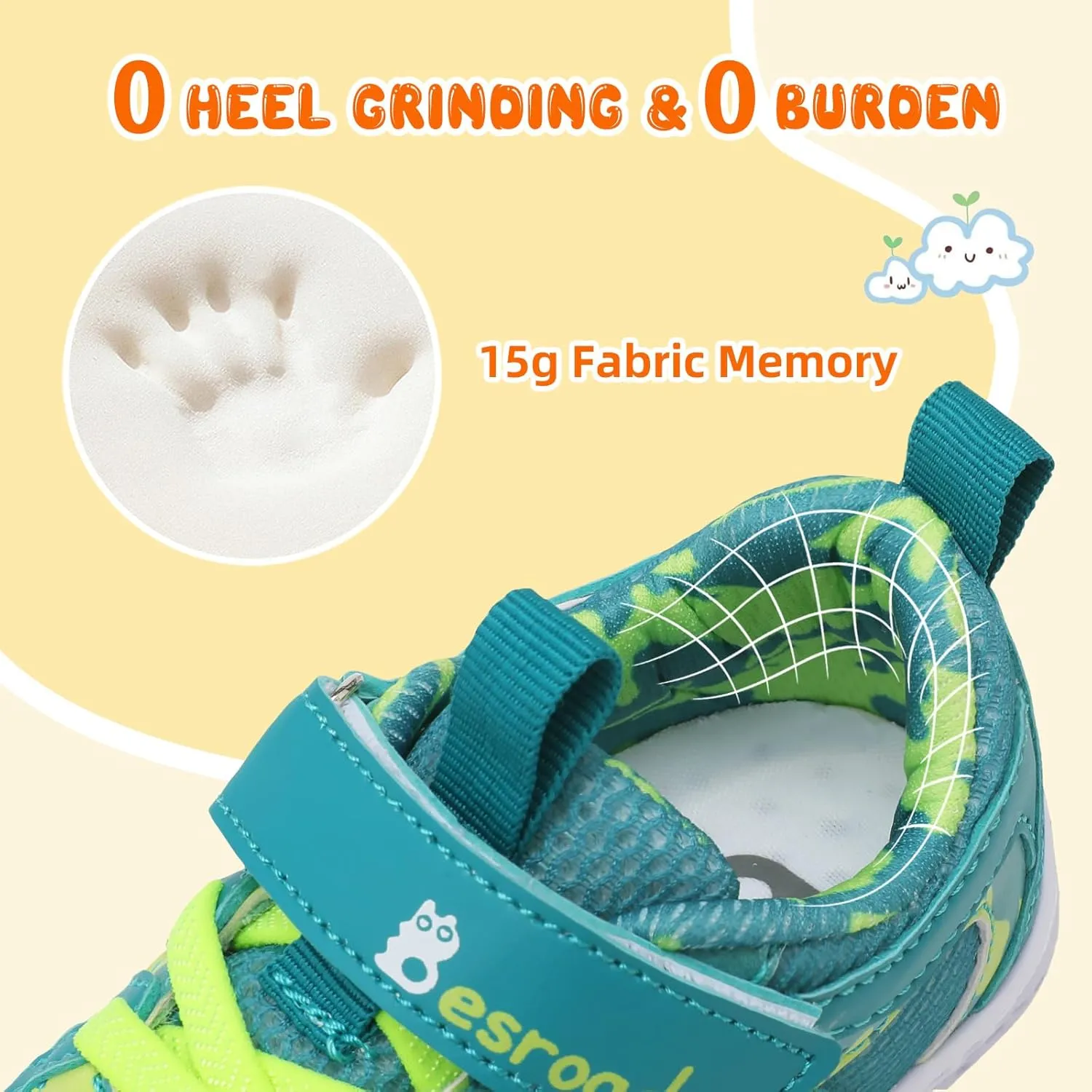 Besroad Toddler Shoes Boys Girls Barefoot Sneakers Kids Breathable Walking Shoes Lightweight Strap Non-Slip Sole Tennis Shoes