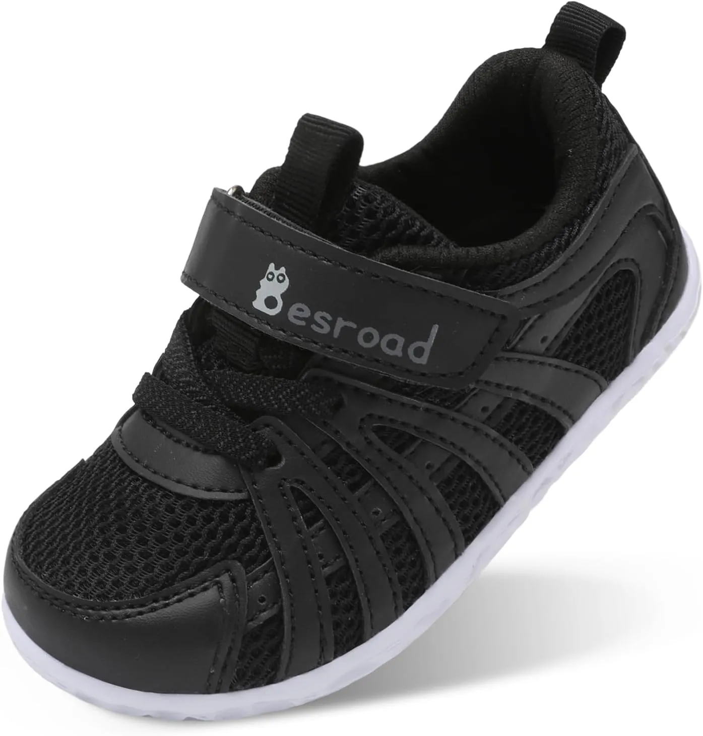 Besroad Toddler Shoes Boys Girls Barefoot Sneakers Kids Breathable Walking Shoes Lightweight Strap Non-Slip Sole Tennis Shoes