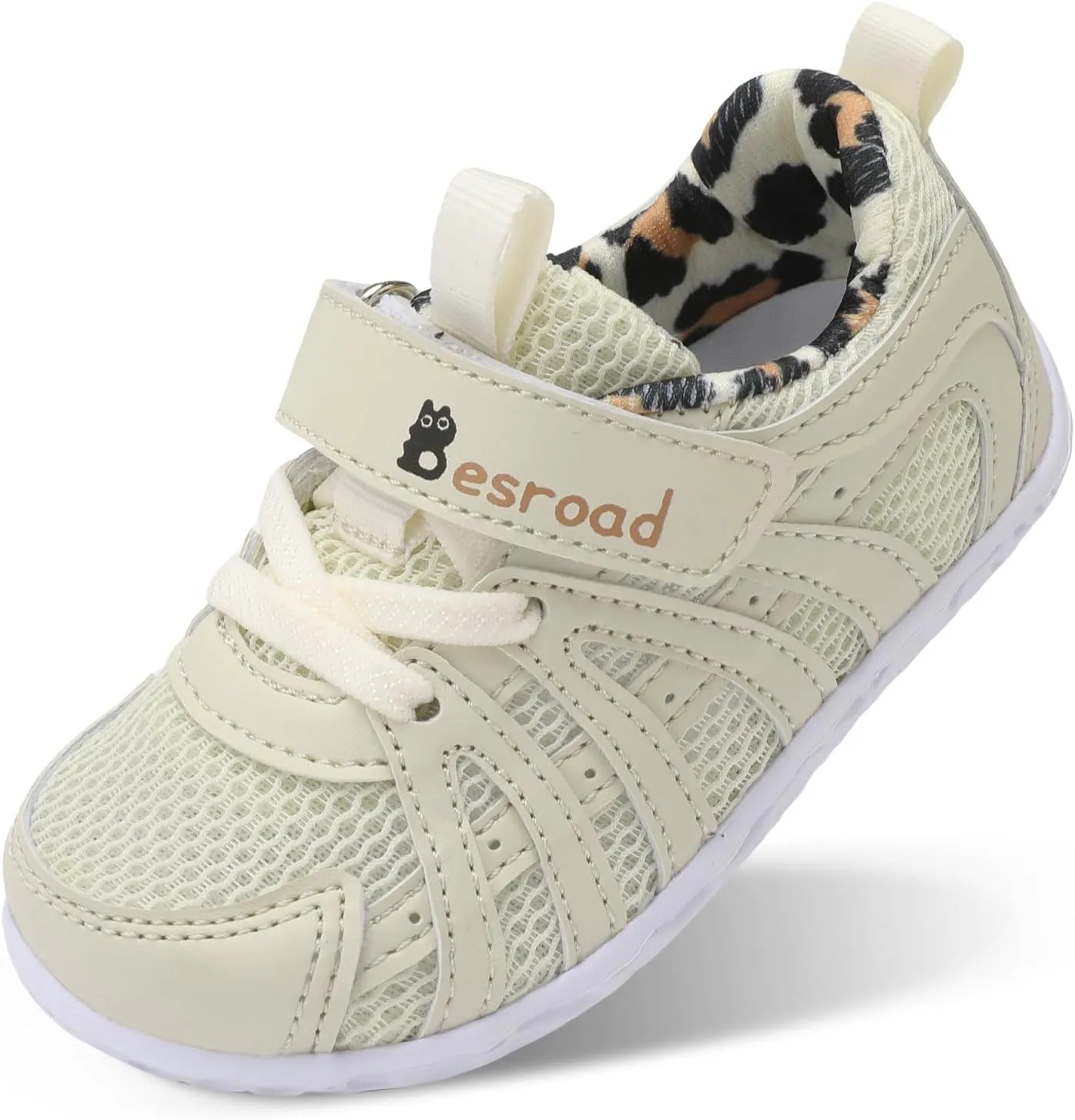 Besroad Toddler Shoes Boys Girls Barefoot Sneakers Kids Breathable Walking Shoes Lightweight Strap Non-Slip Sole Tennis Shoes