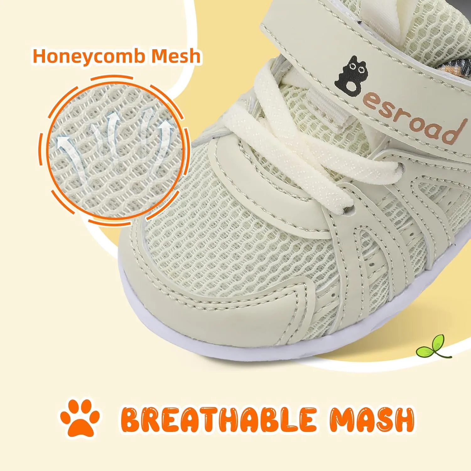 Besroad Toddler Shoes Boys Girls Barefoot Sneakers Kids Breathable Walking Shoes Lightweight Strap Non-Slip Sole Tennis Shoes