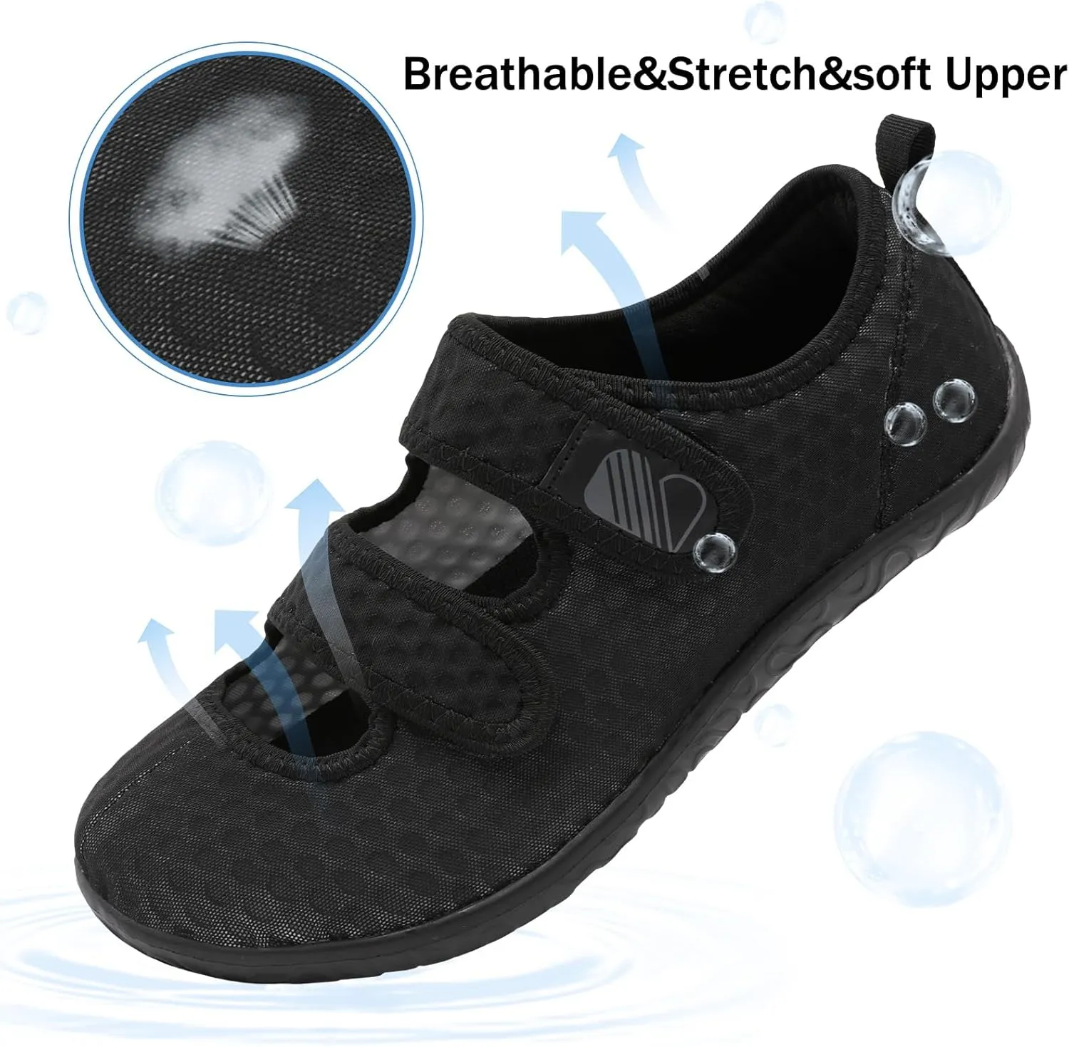 Besroad Womens Mens Lightweight Walking Shoes Adjustable Wide Diabetic Slippers Non-slip Sneakers Sandals