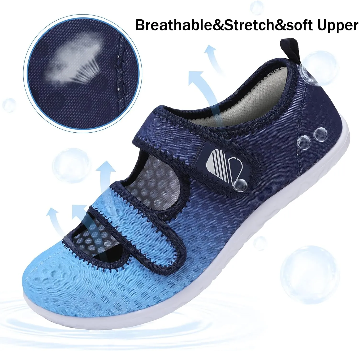Besroad Womens Mens Lightweight Walking Shoes Adjustable Wide Diabetic Slippers Non-slip Sneakers Sandals
