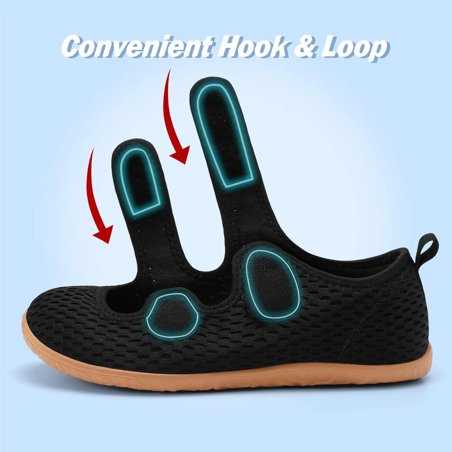Besroad Womens Mens Lightweight Walking Shoes Adjustable Wide Diabetic Slippers Non-slip Sneakers Sandals