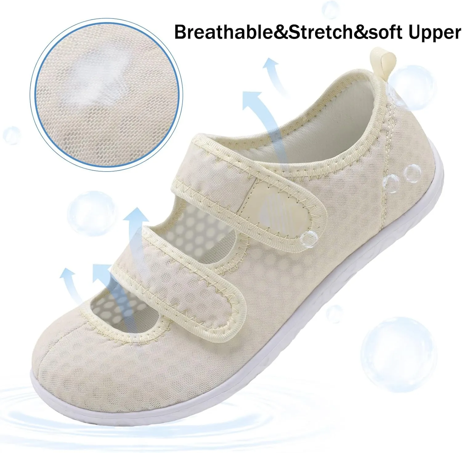 Besroad Womens Mens Lightweight Walking Shoes Adjustable Wide Diabetic Slippers Non-slip Sneakers Sandals