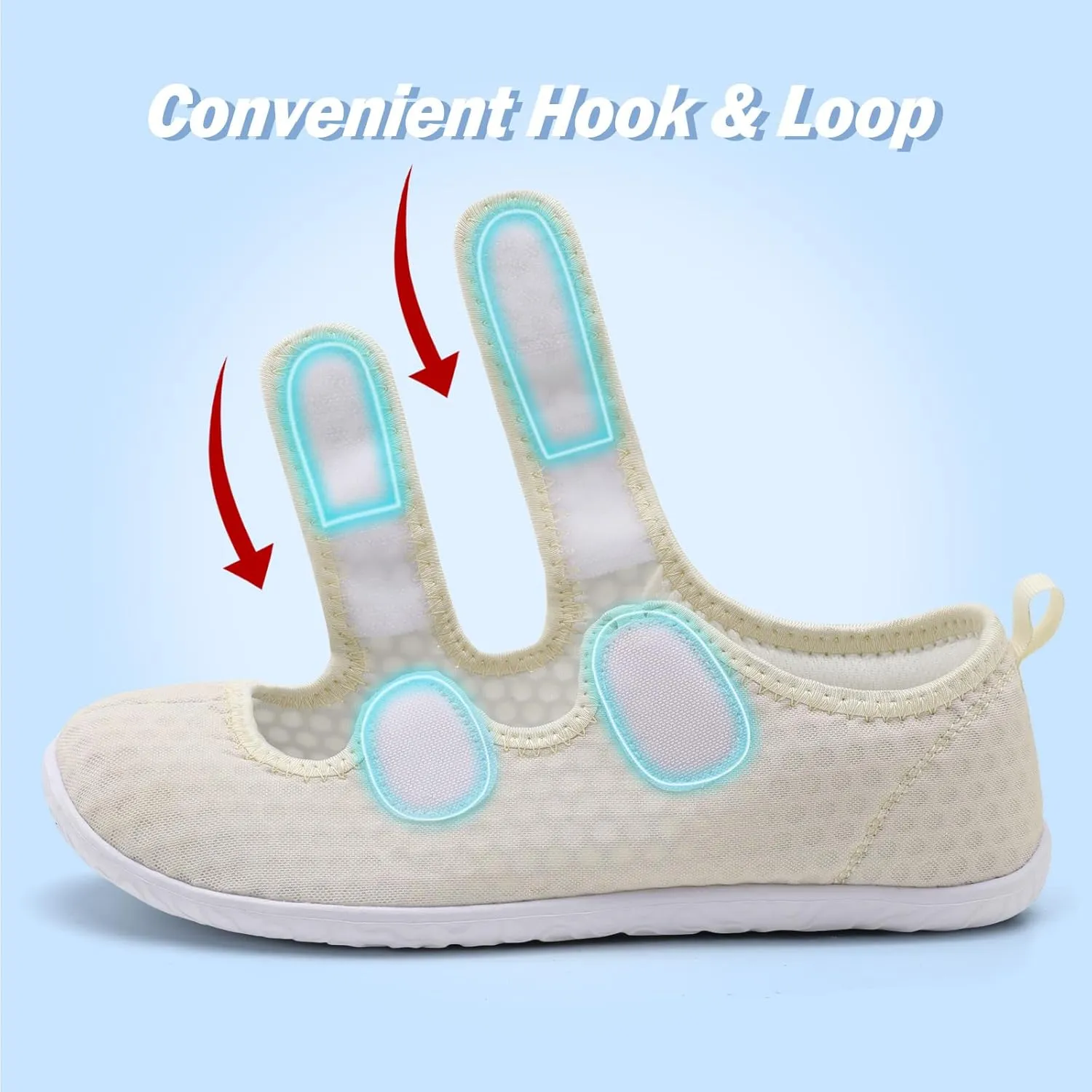 Besroad Womens Mens Lightweight Walking Shoes Adjustable Wide Diabetic Slippers Non-slip Sneakers Sandals