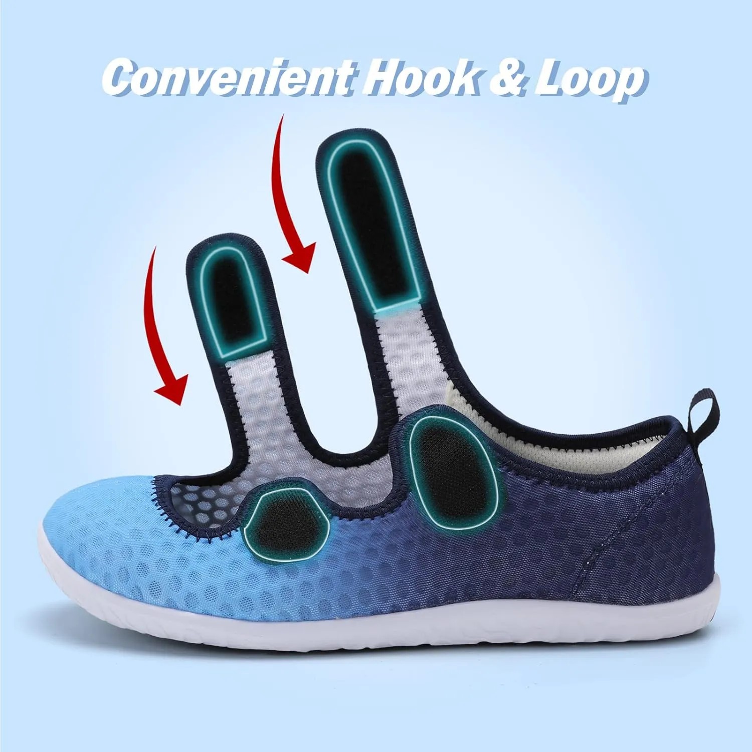Besroad Womens Mens Lightweight Walking Shoes Adjustable Wide Diabetic Slippers Non-slip Sneakers Sandals