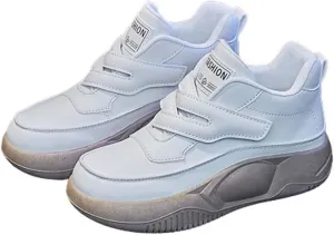 Black Sneakers for Women Fashion Platform Hiking Shoes Round Toe Lace Up Outdoor Running Sneaker Casual Footwear
