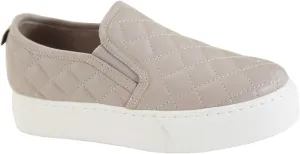 Blue Lemon Round Toe Quilted Comfort Fashion Platform Slip on Sneakers