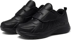 Boys Sneakers Little Girls Running Shoes Lightweight Low Top Flats Casual Kids School Shoes All Black 3