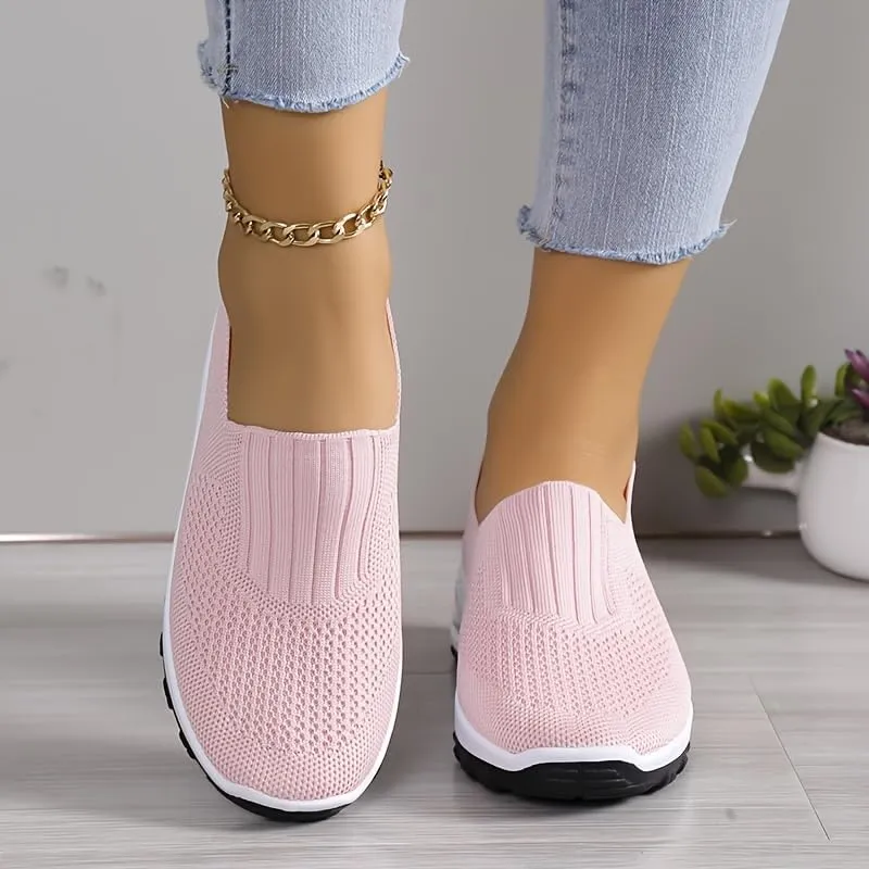 Breathable Women's Casual Sneakers with Soft Sole and Air Cushion Platform for Comfortable Walking