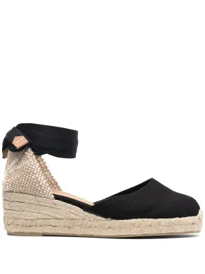 Castaner Black Flat Espadrilles