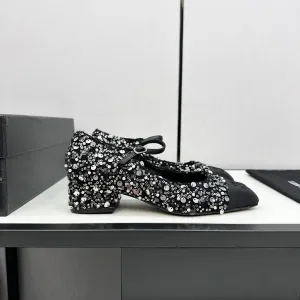 CC MARY JANE IN BLACK SEQUINS AND VELVET