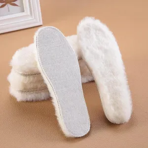 (Chose your Size by leave message,Size 38 will be default Size)Sheepskin Fleece Insoles Men Women Winter Thick Cashmere Thermal Real Wool Insoles for Shoes Inner Soles for Snow Boots,8 Pair