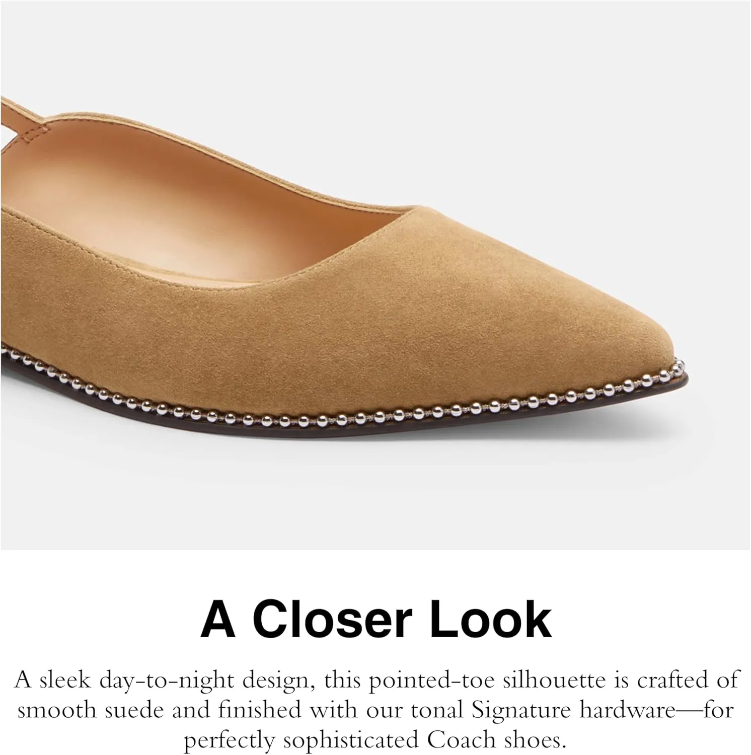 Coach Women's VAE Suede Skimmer Ballet Flat