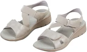Collections Etc Adjustable Stretch Strap Sandals with Cushioned Insoles