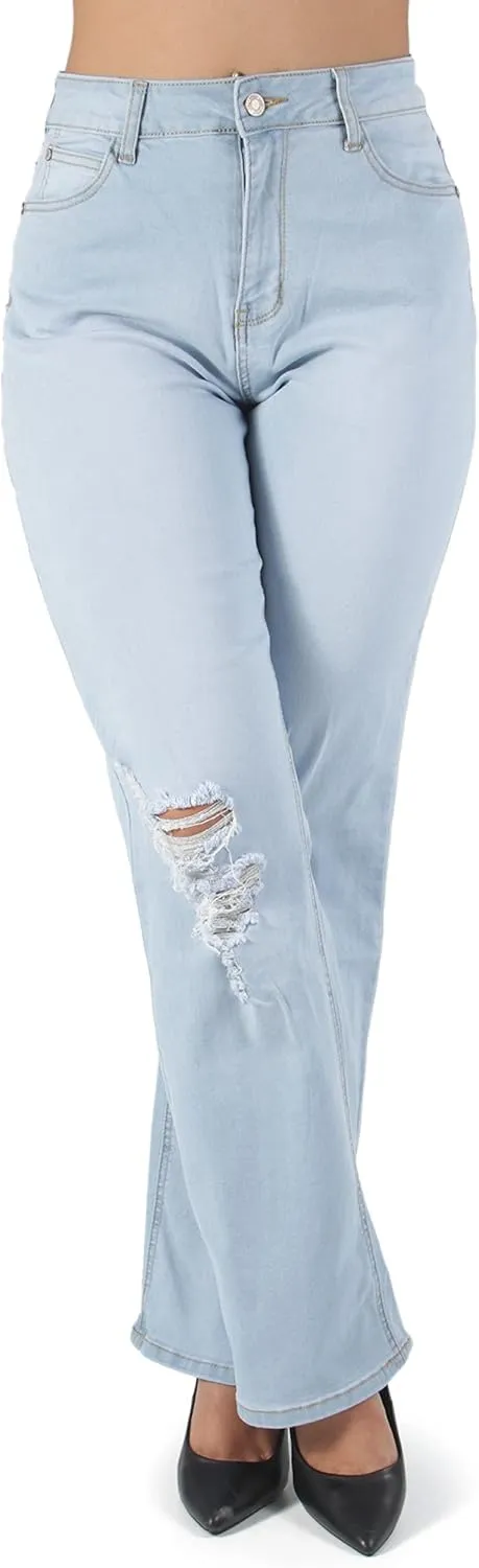 Colombian Design, Butt Lift, Levanta Cola, Boot Leg Jeans Plus/Junior Size