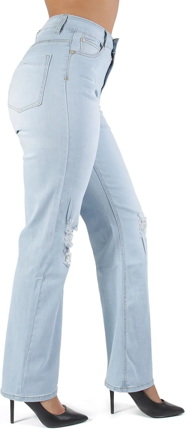 Colombian Design, Butt Lift, Levanta Cola, Boot Leg Jeans Plus/Junior Size
