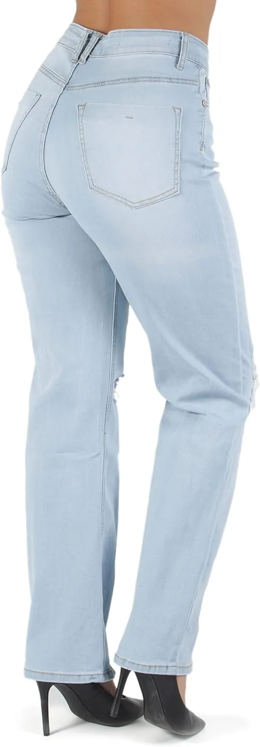 Colombian Design, Butt Lift, Levanta Cola, Boot Leg Jeans Plus/Junior Size