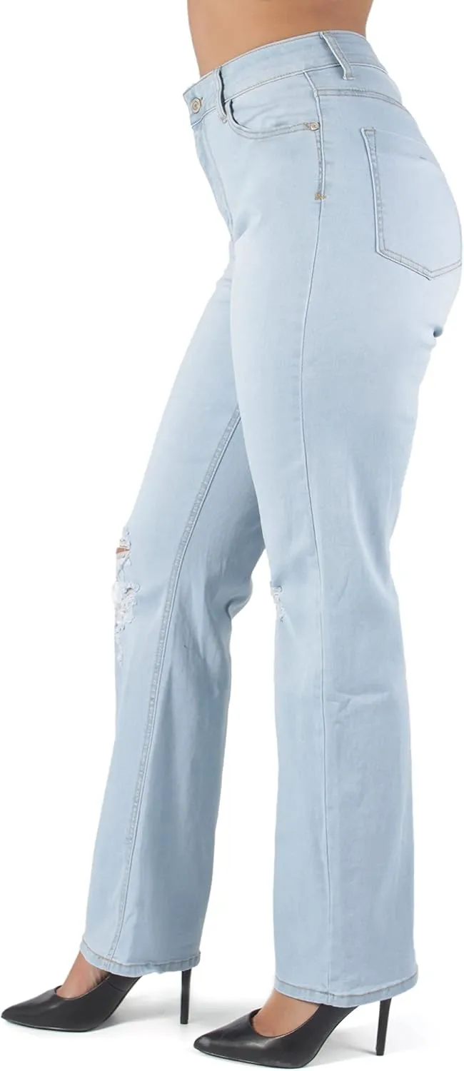 Colombian Design, Butt Lift, Levanta Cola, Boot Leg Jeans Plus/Junior Size