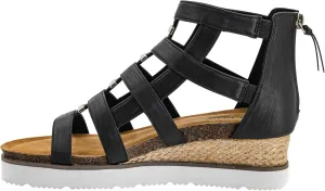 Corkys Footwear Hey Girl Women's Caged Animal Wedge Sandals - Featuring a 2-inch Heel, A Strappy Upper, Metal Accents, A Full Back Zip, and Comfortable Cushioned Insoles