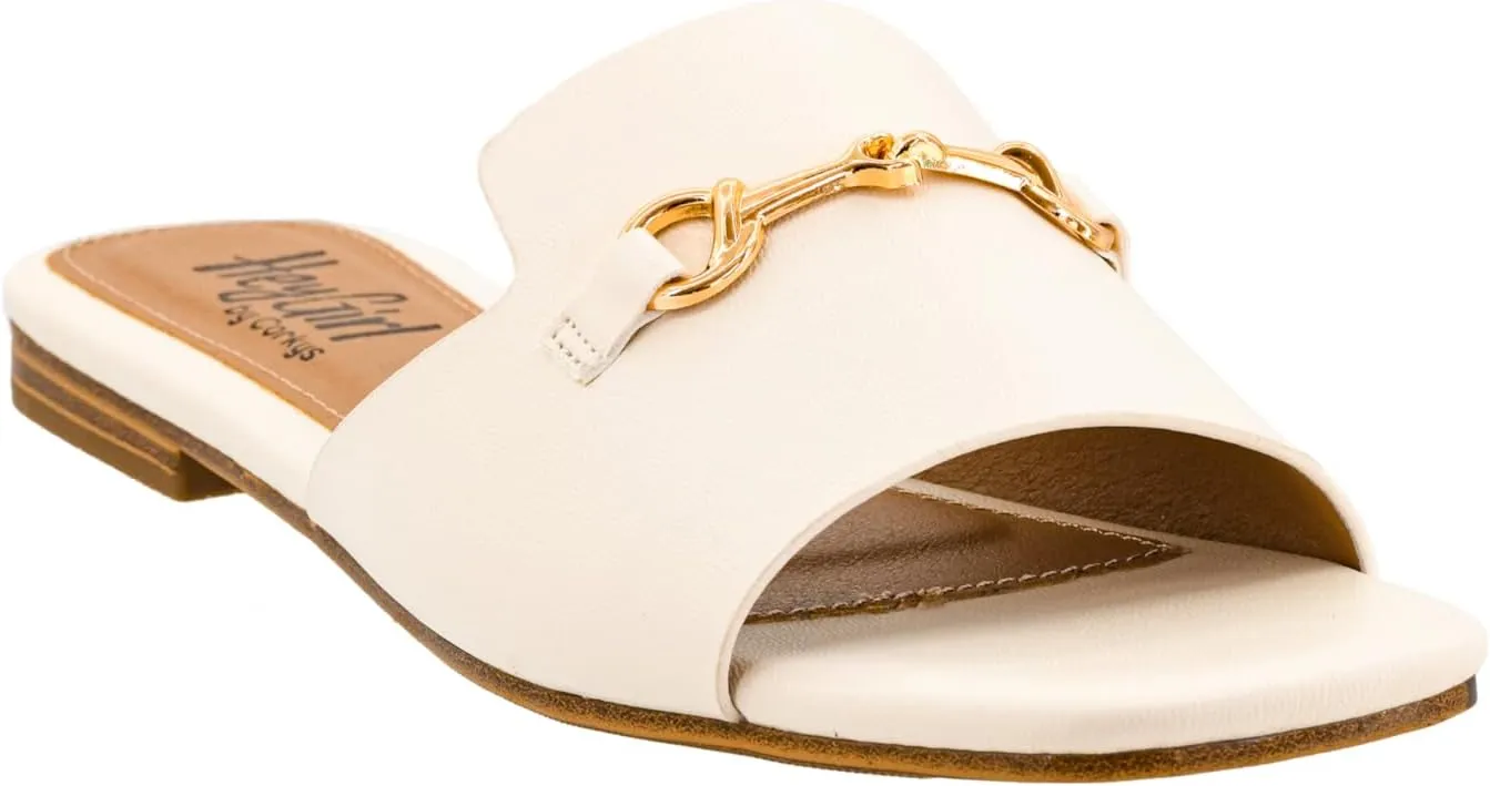 Corkys Footwear Women's Bit Of A Breeze Sandals - Comfort Meets Chic with Lightweight Feel, Lightly Cushioned Insoles, and a Simple Chain Detail Across Upper