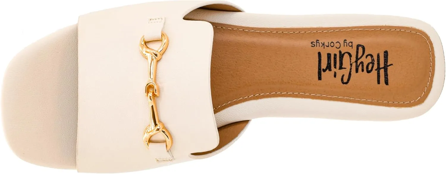 Corkys Footwear Women's Bit Of A Breeze Sandals - Comfort Meets Chic with Lightweight Feel, Lightly Cushioned Insoles, and a Simple Chain Detail Across Upper