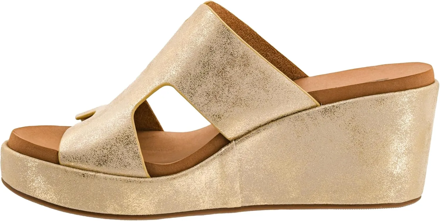 Corkys Footwear Women's Pucker Up EVA Foam Platform Slip On 2.50 Inch Wedge Light Weight Cushioned Memory Foam Insole Peep Toe Casual Dressy Trendy Sandals for Women