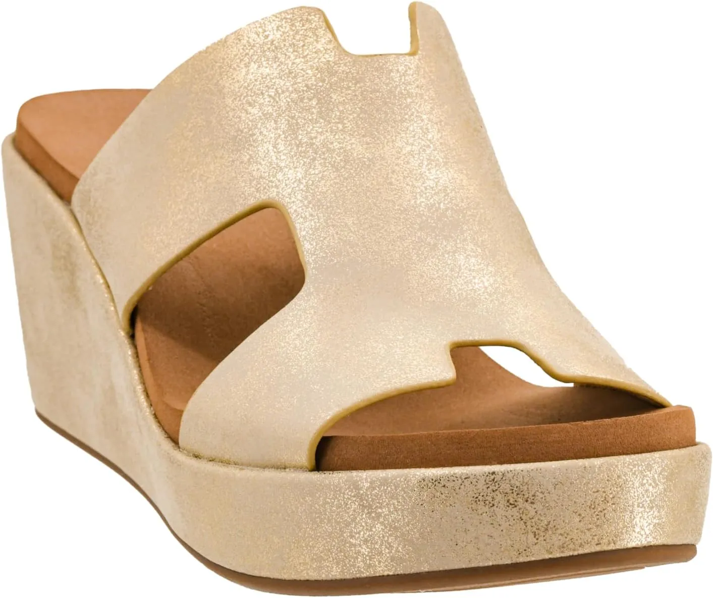 Corkys Footwear Women's Pucker Up EVA Foam Platform Slip On 2.50 Inch Wedge Light Weight Cushioned Memory Foam Insole Peep Toe Casual Dressy Trendy Sandals for Women