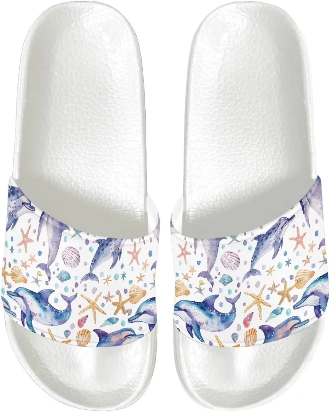 Cozy Slides for Women Soft Customized Size 6-13.5 White