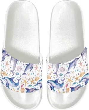 Cozy Slides for Women Soft Customized Size 6-13.5 White