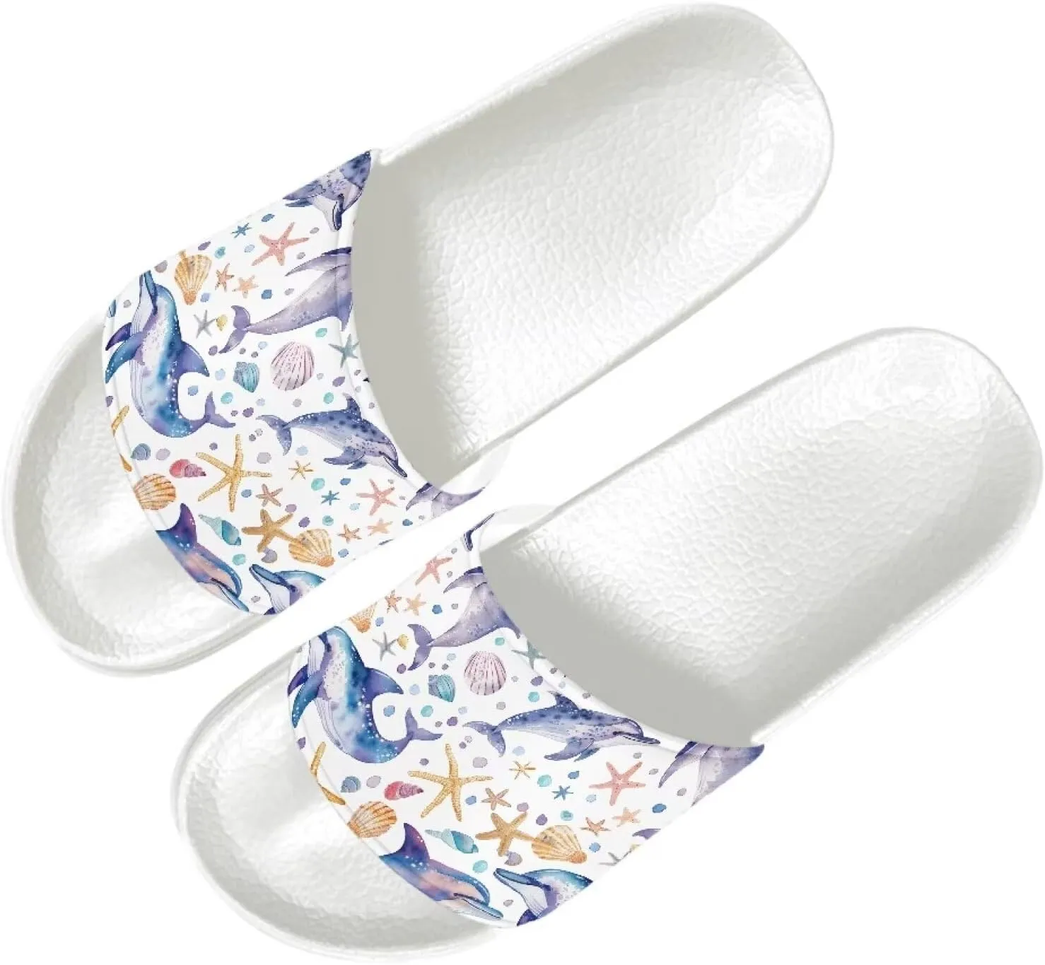 Cozy Slides for Women Soft Customized Size 6-13.5 White